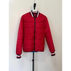 Tommy Hilfiger Kids Red Quilted Puffer Jacket – Size M